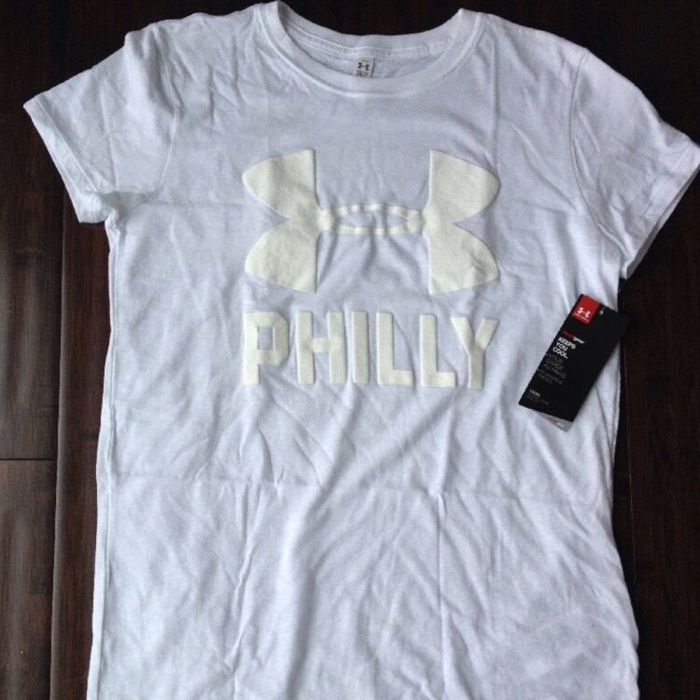 Under Armour White Tee Shirt Philly Philadelphia